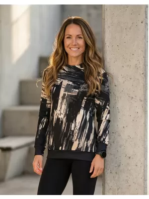 Hochwertiges Funktions-Sweatshirt für Damen ALTISPORT VOJ/ALW010MI01 SCHWARZ BRAUN