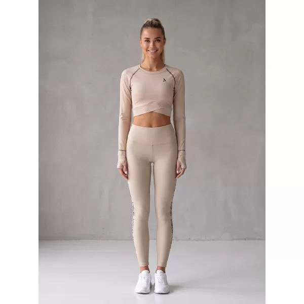  Lange Premium-Leggings für Damen ALTISPORT VOJ/ALW021LEG01 BRAUN 