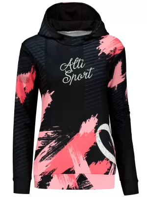 Hochwertiges Funktions-Sweatshirt für Damen ALTISPORT VOJ/ALW027MI01 SCHWARZ/LACHS