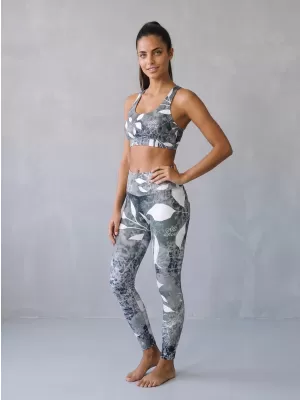 Lange Premium-Leggings für Damen ALTISPORT VOJ/ALW020LEG01 SCHWARZ UND WEIß
