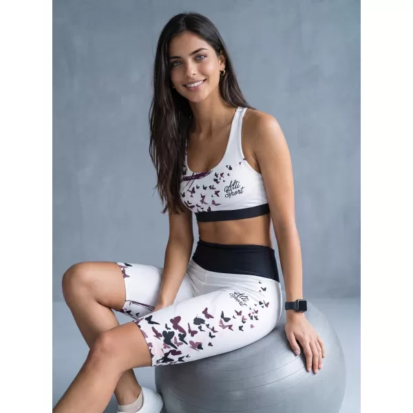  Dámské legíny nad kolena premium ALTISPORT VOJ/ALW022LEG02 BÍLÁ 