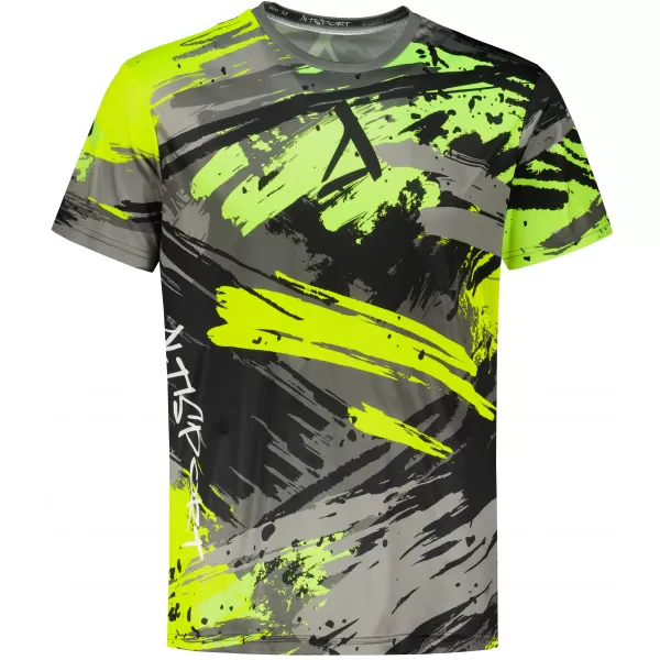  Hochwertiges Funktions-T-Shirt für Herren ALTISPORT VOJ/ALM014TR01 SCHWARZ UND GRÜN 