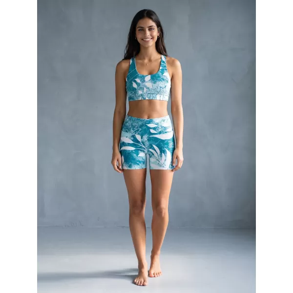  Kurze Premium-Leggings für Damen ALTISPORT VOJ/ALW020LEG03 BLAU 