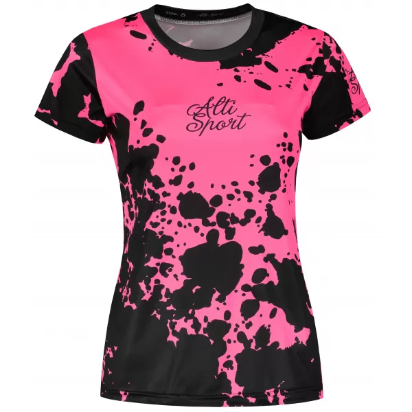  Hochwertiges Funktions-T-Shirt für Damen ALTISPORT VOJ/ALW012TR01 SCHWARZ/FLUOROSA 
