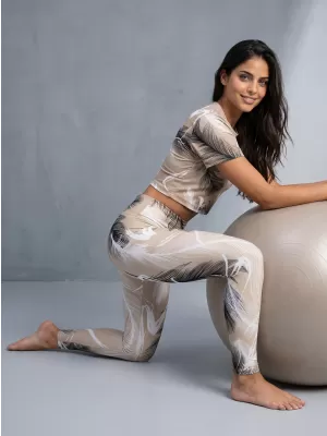 Lange Premium-Leggings für Damen ALTISPORT VOJ/ALW001LEG01 BRAUN