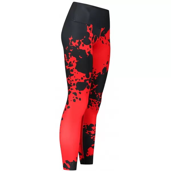  Lange Premium-Leggings für Damen ALTISPORT VOJ/ALW012LEG01 SCHWARZ ROT 