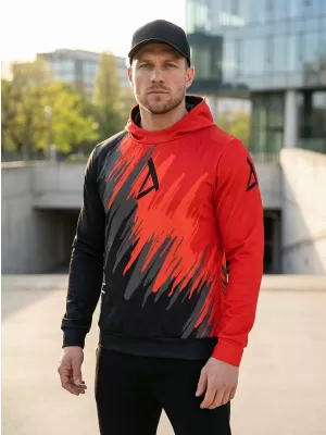 Hochwertiges Funktions-Sweatshirt für Herren ALTISPORT VOJ/ALM006MI01 SCHWARZ UND ROT