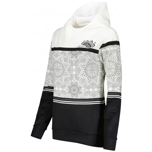  Premium-Sweatshirt für Damen ALTISPORT VOJ/ALW023MI01 SCHWARZ UND WEIß 