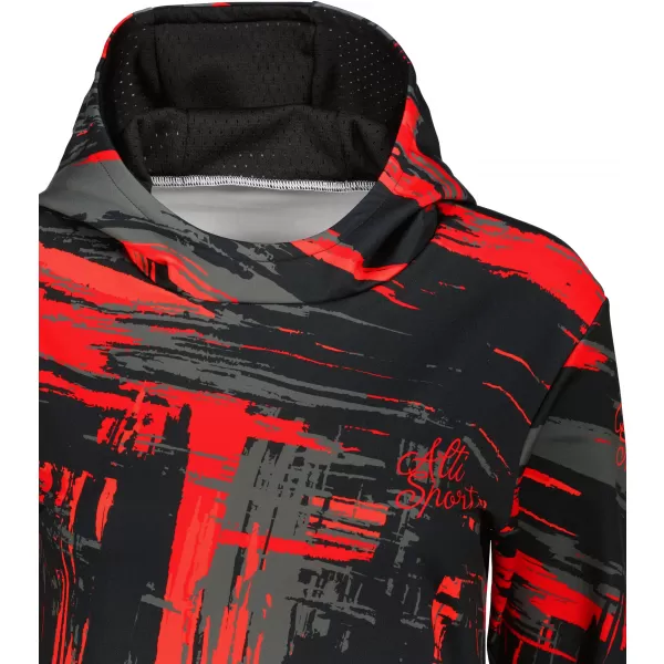  Hochwertiges Funktions-Sweatshirt für Damen ALTISPORT VOJ/ALW010MI01 SCHWARZ UND ROT 