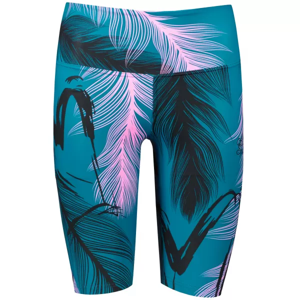  Damen-Leggings oberhalb des Knies Premium ALTISPORT VOJ/ALW001LEG02 PETROL/HELLROSA 