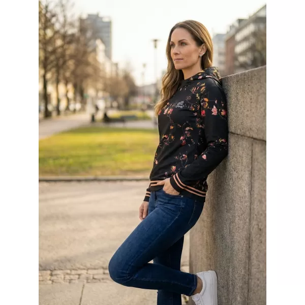  Premium-Sweatshirt für Damen ALTISPORT VOJ/ALW024MI01 SCHWARZ 