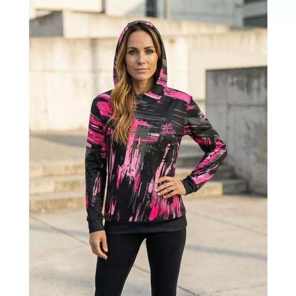  Hochwertiges Funktions-Sweatshirt für Damen ALTISPORT VOJ/ALW010MI01 SCHWARZ/HELLROSA 