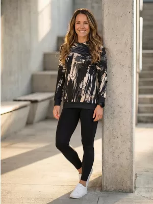Hochwertiges Funktions-Sweatshirt für Damen ALTISPORT VOJ/ALW010MI01 SCHWARZ BRAUN
