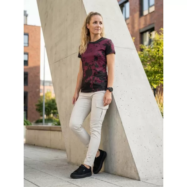  Hochwertiges Funktions-T-Shirt für Damen ALTISPORT VOJ/ALW012TR01 LILA/SCHWARZ 