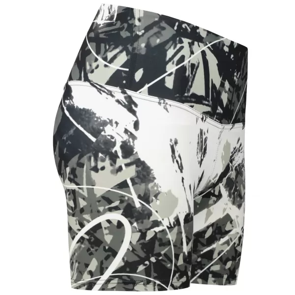  Kurze Premium-Leggings für Damen ALTISPORT VOJ/ALW018LEG03 SCHWARZ UND WEIß 