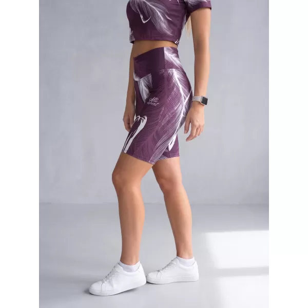  Damen-Leggings oberhalb des Knies Premium ALTISPORT VOJ/ALW001LEG02 LILA/WEIß 