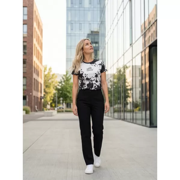  Hochwertiges Funktions-T-Shirt für Damen ALTISPORT VOJ/ALW012TR01 SCHWARZ-WEISS 