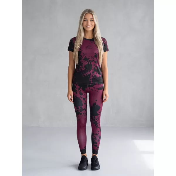  Lange Premium-Leggings für Damen ALTISPORT VOJ/ALW012LEG01 LILA/SCHWARZ 