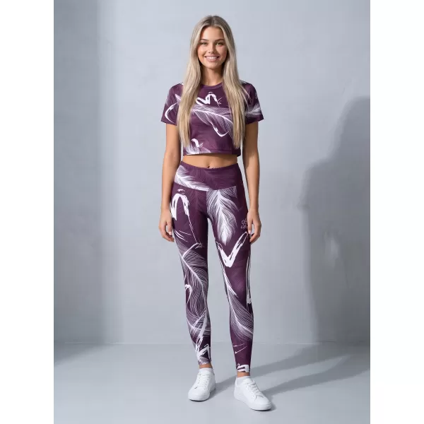  Lange Premium-Leggings für Damen ALTISPORT VOJ/ALW001LEG01 LILA/WEIß 
