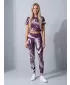 Lange Premium-Leggings für Damen ALTISPORT VOJ/ALW001LEG01 LILA/WEIß