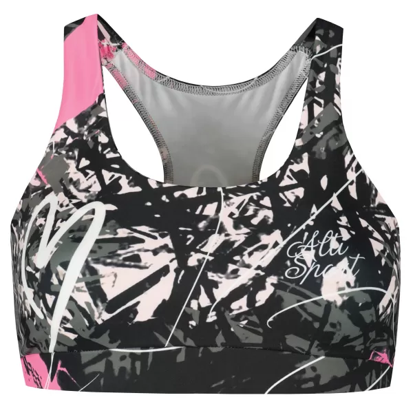  Premium-Sport-BH für Damen ALTISPORT VOJ/ALW018POD01 SCHWARZ ROSA 