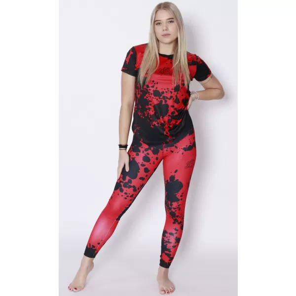  Lange Premium-Leggings für Damen ALTISPORT VOJ/ALW012LEG01 SCHWARZ ROT 