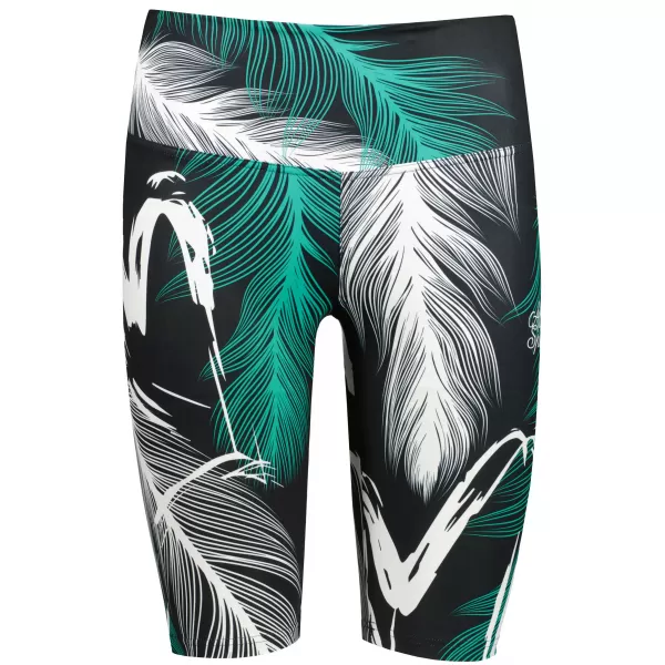  Damen-Leggings oberhalb des Knies Premium ALTISPORT VOJ/ALW001LEG02 SCHWARZ/TÜRKIS 