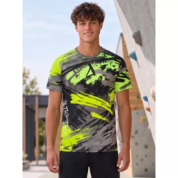  Hochwertiges Funktions-T-Shirt für Herren ALTISPORT VOJ/ALM014TR01 SCHWARZ UND GRÜN 