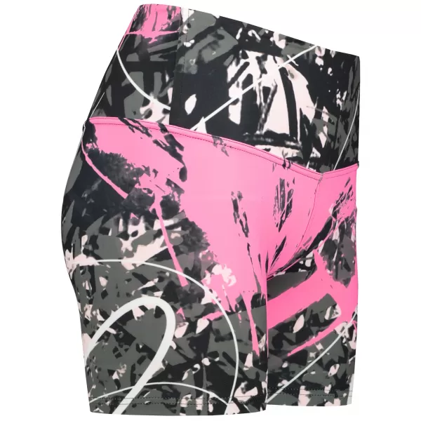  Kurze Premium-Leggings für Damen ALTISPORT VOJ/ALW018LEG03 SCHWARZ ROSA 
