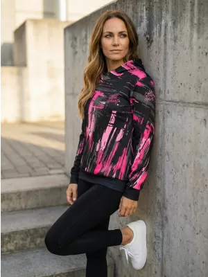 Hochwertiges Funktions-Sweatshirt für Damen ALTISPORT VOJ/ALW010MI01 SCHWARZ/HELLROSA