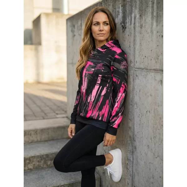  Hochwertiges Funktions-Sweatshirt für Damen ALTISPORT VOJ/ALW010MI01 SCHWARZ/HELLROSA 