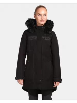 Wintermantel für Damen KILPI PERU-W UL0125KI SCHWARZ
