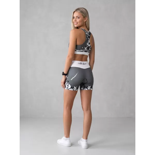  Kurze Premium-Leggings für Damen ALTISPORT VOJ/ALW022LEG03 GRAU 