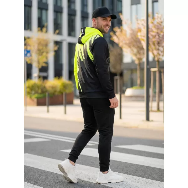  Hochwertiges Funktions-Sweatshirt für Herren ALTISPORT VOJ/ALM006MI01 SCHWARZ UND GELB 