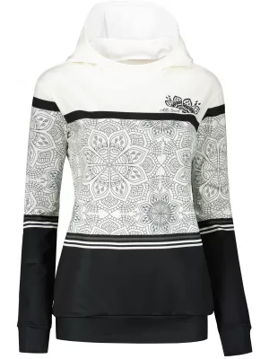 Premium-Sweatshirt für Damen ALTISPORT VOJ/ALW023MI01 SCHWARZ UND WEIß