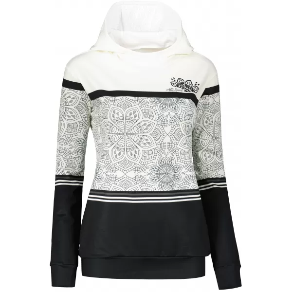  Premium-Sweatshirt für Damen ALTISPORT VOJ/ALW023MI01 SCHWARZ UND WEIß 