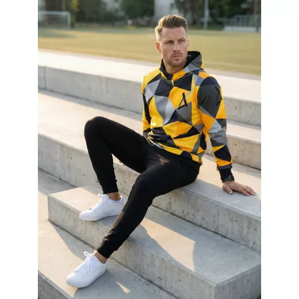  Hochwertiges Funktions-Sweatshirt für Herren ALTISPORT VOJ/ALM007MI01 SCHWARZ UND GELB 
