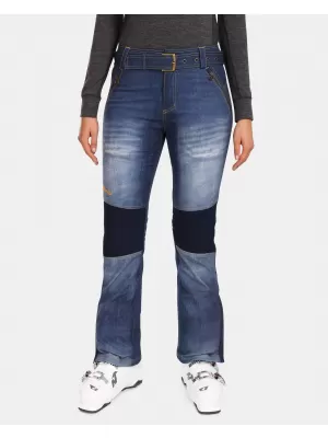 Softshell-Skihose für Damen KILPI JEANSO-W UL0409KI DUNKELBLAU