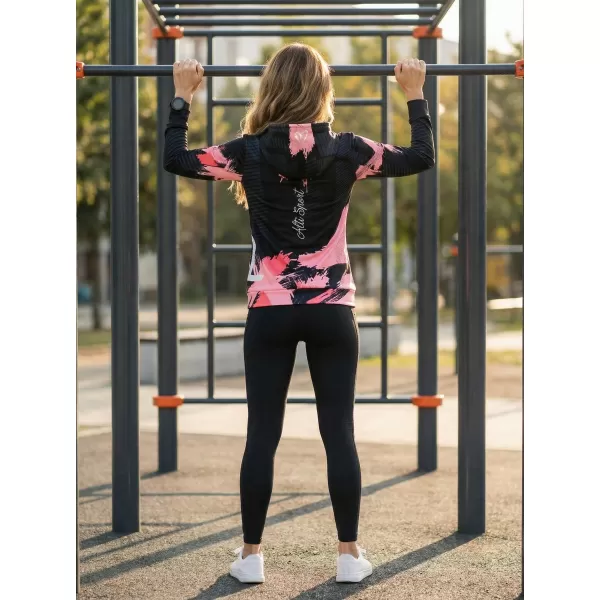  Hochwertiges Funktions-Sweatshirt für Damen ALTISPORT VOJ/ALW027MI01 SCHWARZ/LACHS 