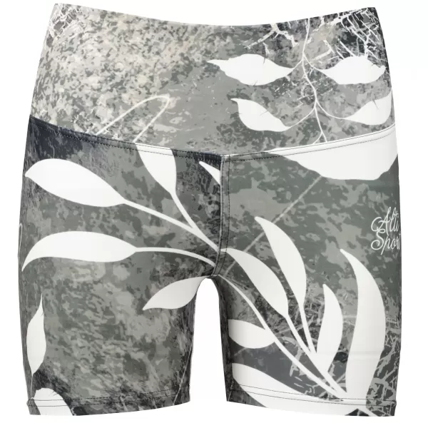  Kurze Premium-Leggings für Damen ALTISPORT VOJ/ALW020LEG03 SCHWARZ UND WEIß 