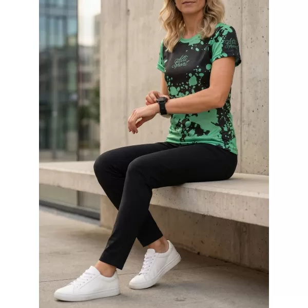  Hochwertiges Funktions-T-Shirt für Damen ALTISPORT VOJ/ALW012TR01 SCHWARZ/TÜRKIS 