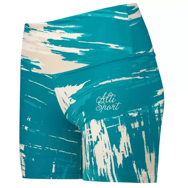  Kurze Premium-Leggings für Damen ALTISPORT VOJ/ALW010LEG03 KEROSIN/BRAUN 