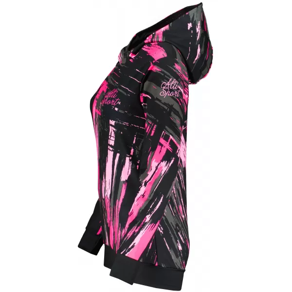  Hochwertiges Funktions-Sweatshirt für Damen ALTISPORT VOJ/ALW010MI01 SCHWARZ/HELLROSA 