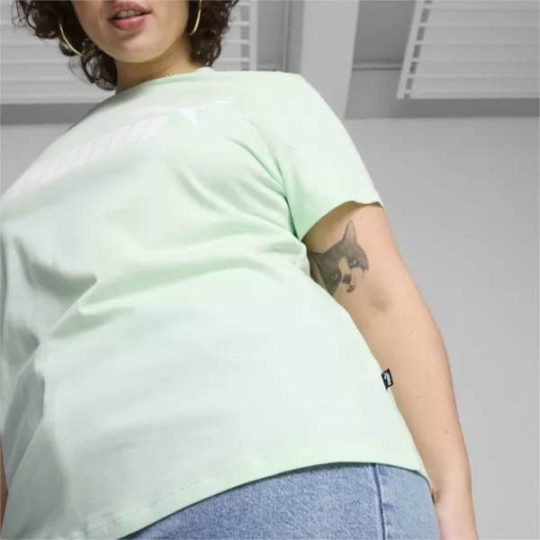  Damen-T-Shirt PUMA ESS LOGO TEE 586775-90 GRÜN 