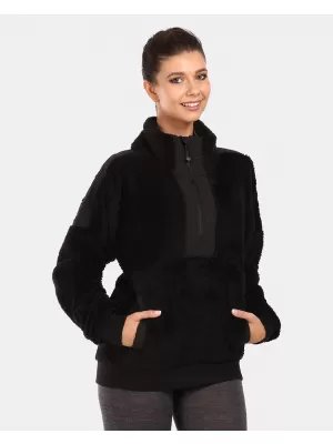 Warmes Damen-Sweatshirt KILPI LIVAE-W UL0214KI SCHWARZ