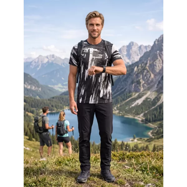  Hochwertiges Funktions-T-Shirt für Herren ALTISPORT VOJ/ALM010TR01 SCHWARZ UND WEIß 