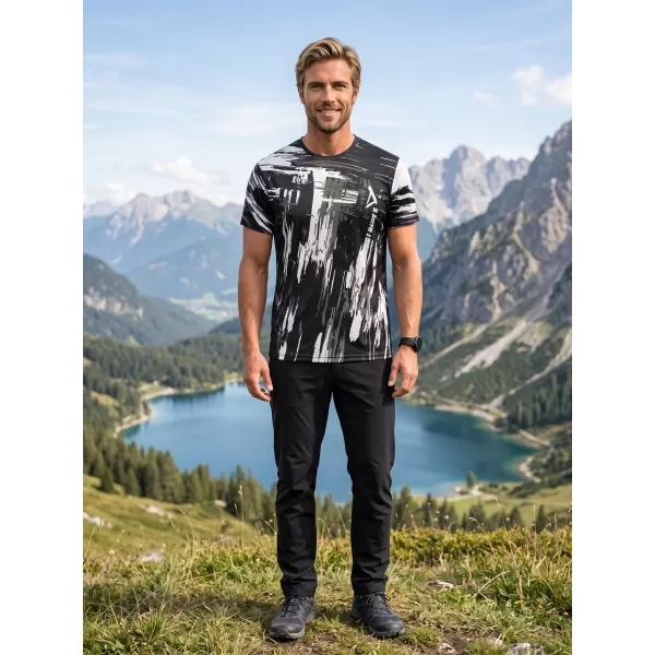  Hochwertiges Funktions-T-Shirt für Herren ALTISPORT VOJ/ALM010TR01 SCHWARZ UND WEIß 