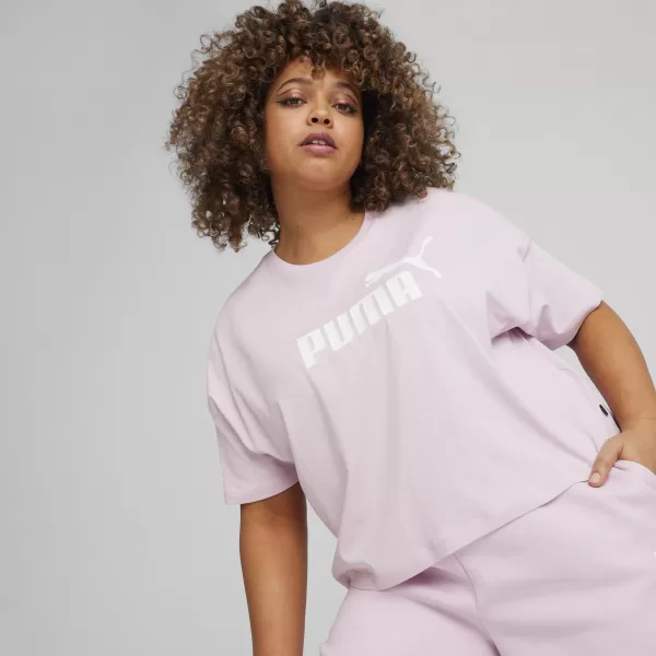  Damen-T-Shirt PUMA ESS CROPPED LOGO TEE 586866-60 LILA 