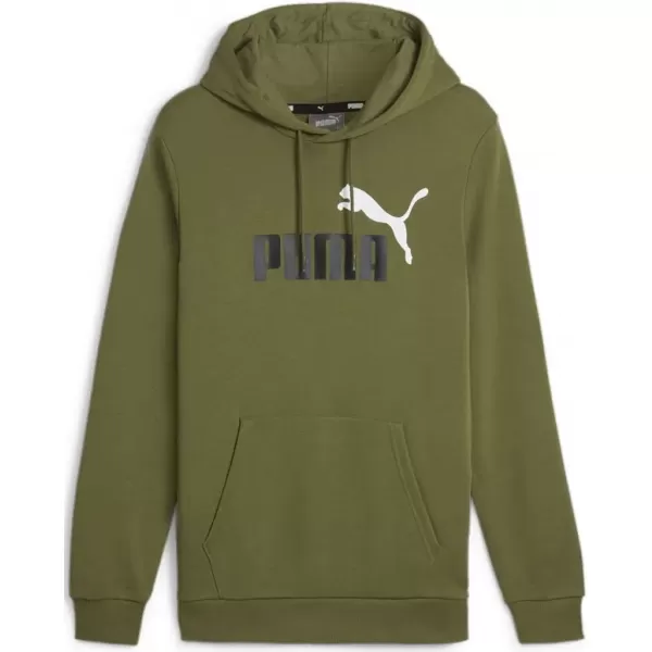  Herren-Sweatshirt PUMA ESS+ 2 COL BIG LOGO HOODIE 586765-35 GRÜN 