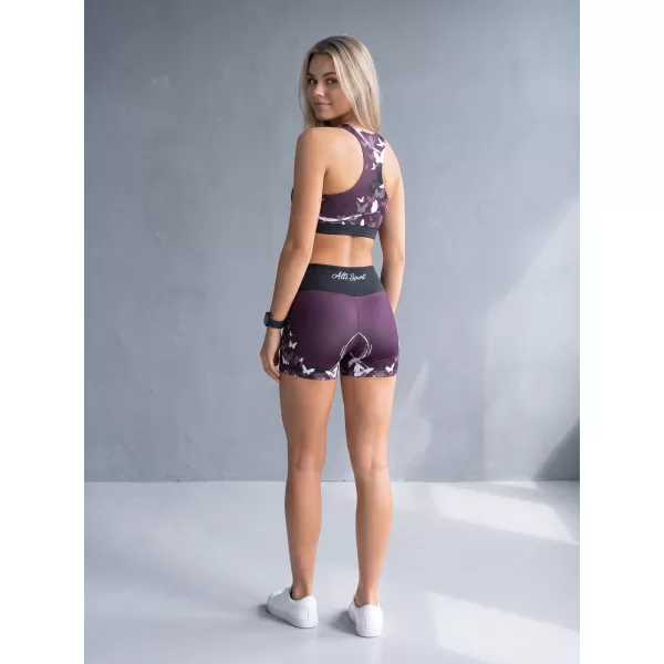  Kurze Premium-Leggings für Damen ALTISPORT VOJ/ALW022LEG03 LILA 